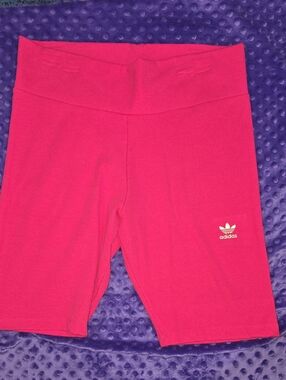 adidas Hot Pink High-Waist Women's Bike Shorts